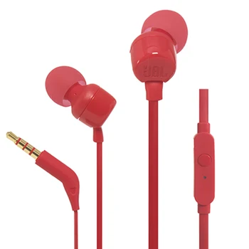 JBL T110 com Fio De Ouvido Fones de ouvido Fones de ouvido de Baixo Esporte Execução Fones de ouvido Fone de ouvido Com Microfone Para Smartphone Fones de ouvido de Música Profundo
