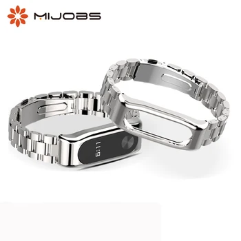 Pulseira de Metal, pulseira de substituição para o xiaomi mi banda 2 cinta de aço inoxidável smart watch acessórios miband 2 pulseira