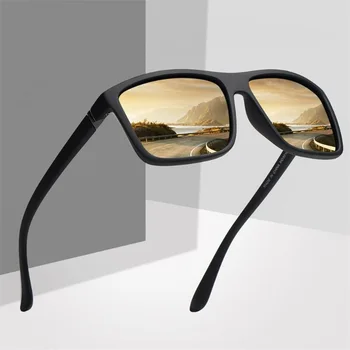 Vintage Retro Homens Óculos de sol Polarizados Menos Receita Clássica Piloto de Óculos de Sol para Homens de Condução UV400 Praça Óculos de sol Masculino