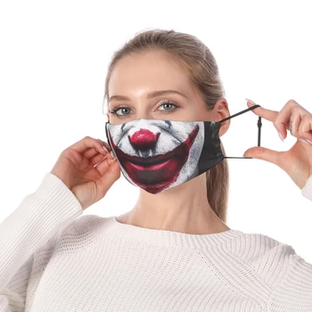 CZCCWD Legal Palhaço de Impressão Máscara de continuar Lutando, Máscaras de Tecido Adulto de Proteção PM2.5 De Vírus Unisex Máscara Reutilizável Prova Lavável