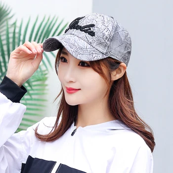 FS Tendência Pregas de Impressão Boné de Beisebol Para Homens Mulheres Streetwear coreano Snapback Chapéu de Hip Hop Caps Exterior Protetor solar Chapéus de Sol