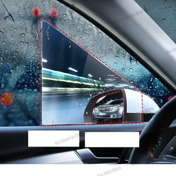 Lsrtw2017 Nano do Rearview do Carro de Frente a Janela de Chuva Sombra Filme Filme em HD para A3 Audi Q3 Q7 Acessórios anti-água adesivo