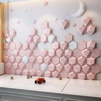 3d tridimensional adesivo de parede papel de parede auto-adesivo na parede do fundo do quarto aquecido decoração de parede papel de parede ins de parede