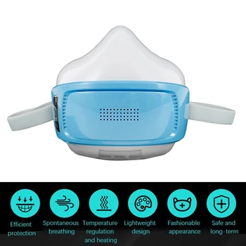 Smart Elétrica 3D Fina Máscara facial de 5 de Filtro de camada Elétrica Boca Máscara à prova de Poeira Reutilizáveis Ar mais Adulto PM 2.5 Mascarillas