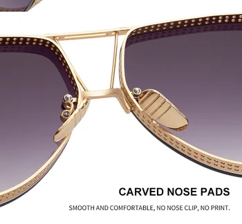 2020 novas steampunk homens à prova de vento afiação de piloto de óculos de sol personalidade tendência mulher feixe duplo de luxo óculos de sol Oculos De Sol