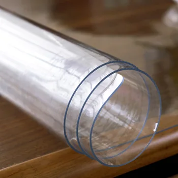 2mm Transparente do PVC Toalha de mesa Redonda PVC à prova de água da Tampa de Tabela toalhas de Mesa Redonda prova de Óleo de Cozinha Padrão de Mesa de Jantar Mat