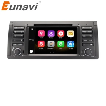 Eunavi 1 Din DVD Player do Carro Para BMW E39 E53 X5 Range rover de 7