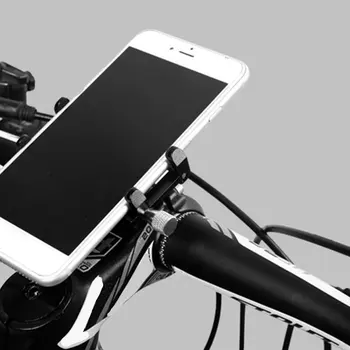 De alumínio da Motocicleta Bicicleta Bicicleta Suporte de Montagem no Guiador Para GPS do Telemóvel do quadro de Montagem à prova de choque