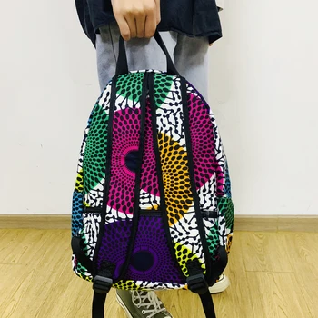 África saco de Ancara saco de cera de alta qualidade do saco de moda ancara mochila africana saco africana mochila Impresso Impermeável bagpack
