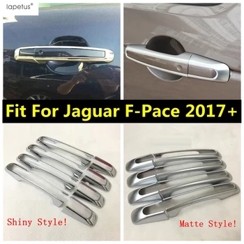 Lapetus Acessórios de Ajuste Para o Jaguar F-Ritmo 2017 - 2020 Lado da Porta do Carro, Puxe a Maçaneta Puxador Tampa de Moldagem Tampa do Kit Guarnição 8 Pcs / ABS
