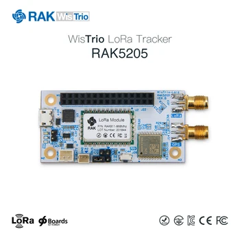 RAK5205 WisTrio LoRa Tracker Módulo SX1276 LoRaWAN Modem Placa de Sensor Integrado, Módulo GPS com LORA Antena de Baixa Potência Q159