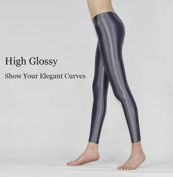 Perfeita cintura alta brilhante, sexy calças apertadas Mulheres glitter treino desportivo calças de yoga Fitness plus tamanho de calças de ginástica shorts