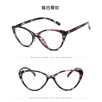 Moda das Mulheres Olho de Gato de Óculos de Moldura Clara Transparente Sem Grau da Marca do Designer de Quadros Quadro Mulheres Senhora de Óculos de Alta Qualidade