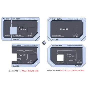 3D Médio do Quadro de IC Modelo de Reballing Estêncil Plataforma para o iPhone X XS MAX 11 Pro Max BGA Meio Camada de Estanho Plantio de Fixação