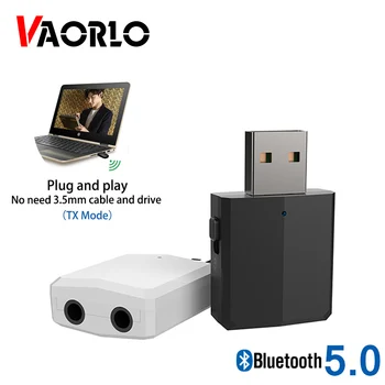 KN330 USB Bluetooth 5.0 Transmissor Receptor BT 3.5 mm Jack AUX 3 EM 1 Áudio Estéreo sem Fio Mini Adaptador Bluetooth Para TV, PC, Carro