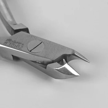Cutícula tenazes, mola dupla, 10 cm, comprimento da lâmina - 5 mm, cor prata, MC-350-S-SH Tesoura para manicure ferramentas de Manicure-Unhas