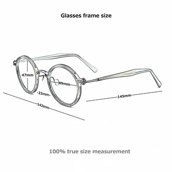 2020 Titânio Óculos de Armação de Mulheres Retro Rodada Prescrição de Óculos 2020 Novos Homens miopia Óptico do olho armações de óculos para homens