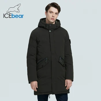 ICEbear 2020 de inverno de roupas masculinas casuais jaqueta com capuz nova moda de algodão casaco da marca masculina da marca de vestuário MWD20718I