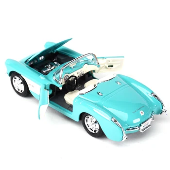 Maisto 1:24 1957 Chevrolet Corvette Carro Desportivo Estático Fundido Veículos Colecionáveis Carro Modelo De Brinquedos