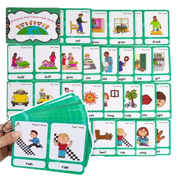 32Groups/Set Provérbio inglês Idiomático Frases Crianças Palavra de Cartão de inglês Falsh Cartão Para a Aprendizagem de Crianças Educacional Cartão de Bolso