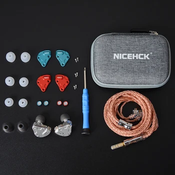 NiceHCK NX7 Pro hi-fi Fone de ouvido 4BA+Dual CNT Dinâmico+Cerâmicas Piezoelétricas Híbrido 7 de Driver de Filtro Substituível Facepanel IEM Fase