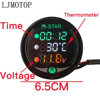 Moto Voltímetro Termômetro Relógio Digital Display de Medidor de Sensor Para a YAMAHA vmax 1200 1700 v max tenere 700 xtz700 xjr1300
