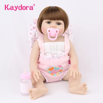 Brinquedos para Crianças NPKDOLL Reborn Baby rsrs Boneca de 16 polegadas Full Vinil Realista Realista de Silicone Bebê Adorável Lucy KAYDORA