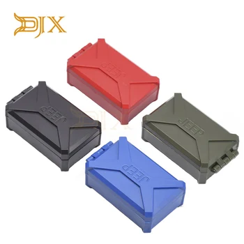 DJX 1PC Plástico de Armazenamento de Caixa de Ferramenta de Decoração para Traxxas TRX4 TRX6 Axial SCX10 90046 D90 1/10 RC Rastreador Acessórios