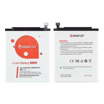 Alta Qualidade Original 5000mAh BN41 Bateria Para Xiaomi Redmi Hongmi Nota 4 / Nota 4X MTK Helio X20 Bateria de Substituição