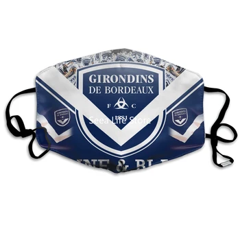 Girondins De Bordeaux Máscara facial Para Adultos, Crianças Reutilizável e Lavável, PM2.5 Filtro Máscara de France Football Club Proteção masque