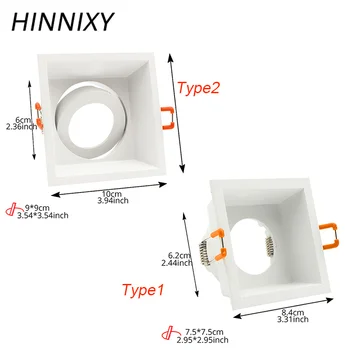 Hinnixy LED Branco de Alta Qualidade Recessed Teto Downlights MR16 GU5.3 GU10 Soquetes E27 da Lâmpada do Ponto de ajuste de Quadro de Lâmpadas Substituíveis