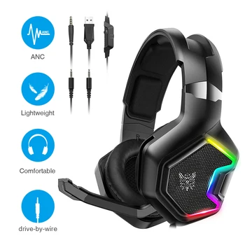 K10 PRO Jogos com Fios de Fones de ouvido RGB Música de Fone de ouvido com Microfone