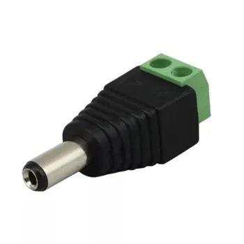 10 PCS 5.5*2.1 mm Alimentação de DC Masculino Feminino Plug Jack Conector do Adaptador para CCTV do DIODO emissor de luz 5050 3528 5630 Luz de Tira