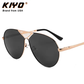 KIYO Marca 2020 Novos Homens Oval Óculos de sol Polarizados do Metal Clássico Óculos de Sol de Alta Qualidade UV400 Óculos de Condução 2869
