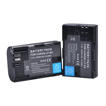 Batmax LP-E6 LP-E6N Bateria + Câmera Impermeável Caixa de Bateria Para Canon LP-E6 EOS 5DS R 5D Mark II 3 5D Mark III 6D 7D 60D 70 90D