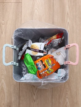Vanzlife Criativas de lidar com o tipo saco de lixo de fixação do clipe de 2 de plástico antiderrapante clipe para o lixo doméstico pode borda