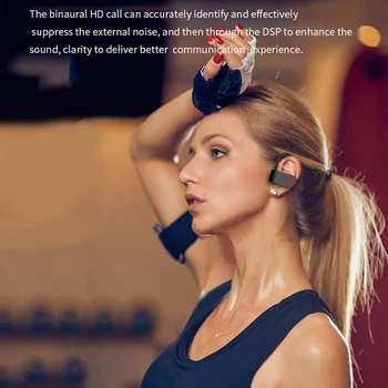 Superior sem Fio Fone de ouvido Bluetooth Esporte Fone de ouvido com Cancelamento de Ruído com Microfone Tws gancho de orelha Fones de ouvido sem Fio Bluetooth