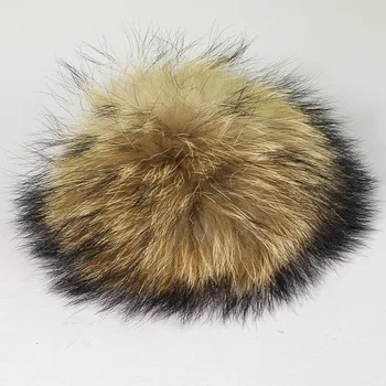 Para crianças de inverno de nova malha chapéus raccoon couro cabelo bola quente e confortável, menino, menina pompons solta caps espessamento slouchy gorro