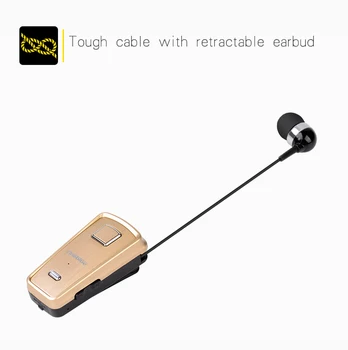 Fineblue F980 Fone de ouvido Bluetooth sem Fio Auscultadores In-Ear Fone com Microfone Estéreo Retráctil de Clip