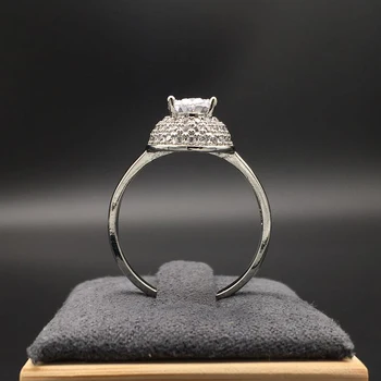 HuiSept de Luxo, Charme Anéis de Prata 925 Jóias Oval Zircão Pedras Anel de Acessórios para Mulheres de Casamento Noivado Drop shipping