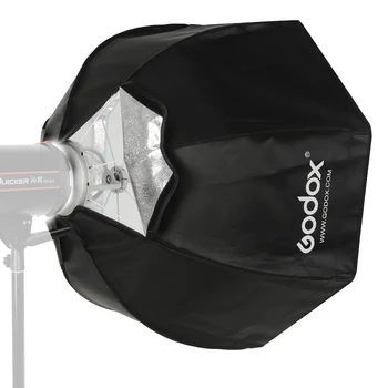 Godox 120cm Guarda-chuva Portátil Conveniente Octogonal Guarda-chuva SoftBox para Flash de Estúdio com Bowen Monte