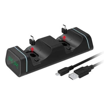 Lidar com o Controlador USB do Carregador Duplo Carregamento Dock Stand Estação de Titular para XboxSeriesX/S Para PS5 Gamepad Carregador