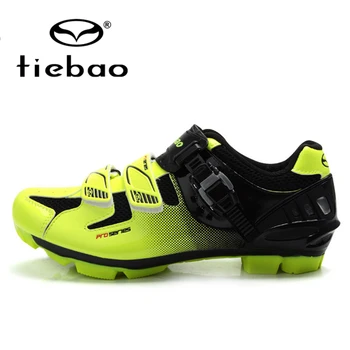 TIEBAO Profissional MTB Sapatos de Ciclismo de Nylon, fibra de vidro Exclusivo Respirável Bicicleta Mountain Bike Sapatos Homens Mulheres Auto-fecho Sapatos