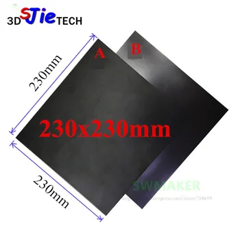 230x230mm Magnético Adesivo de Impressão Cama de Fita de Impressão de Etiqueta de Superfície Flex Placa com fita adesiva 3M para DIY Flyingbear-Fantasma impressora 3D