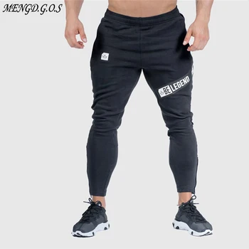 Calças pretas dos homens de moda streetwear atleta fitness musculação calça casual calças esportivas de marcas de calças de roupas masculinas