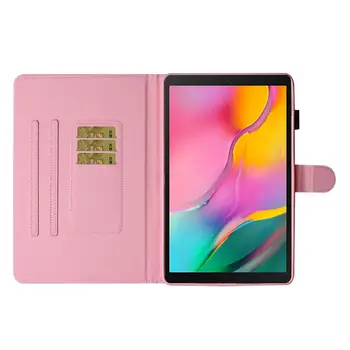 SM-T515 Case Para Samsung Galaxy Tab Um ecrã de 10.1 2019 T510 T515 SM-T510 Tampa Funda Tablet de desenhos animados Gato Bonito Borboleta Estande da Shell Capa