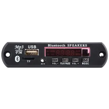 12V Buetooth 4.2 Micro USB MICROFONE de 3,5 MM AUX FLAC MP3 WMA Decoder de Áudio da Placa de Módulo USB TF Rádio Para Carro