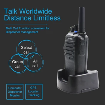2pcs Anysecu 4G POC Rádio Walkie-Talkie HD800 Com Sim Placa de Sistema Linux IP do Rádio de Suporte de GPS Real PPF Bateria 4000mAh