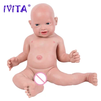 IVITA WB1513 59cm 5210g Completo Original Silicone Reborn Baby Dolls Abriu os Olhos do Recém-nascido Vivo Rindo Bebês Brinquedos para Crianças de Presente