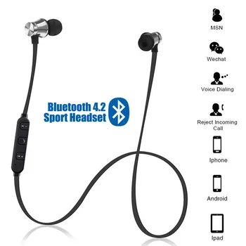 20 PCS Magnético sem Fio Bluetooth Fone de ouvido Estéreo de Esportes Impermeável Fones de ouvido sem Fios no ouvido Fone de ouvido com Microfone Para IPhone Samsung